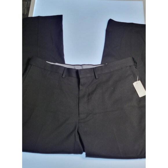 J.M. Haggar Men's Stretch Classic Fit Flat Front Suit Pants,BLACK, 38x30 HY00182 - Picture 4 of 12